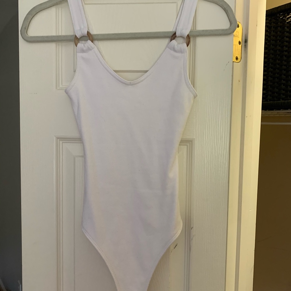 White Abercrombie & Fitch Bodysuit